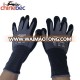 Hand safety work glove crinkle finish nitrile coated gloves