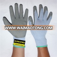 Glass Latex coated Work Gloves,Guantas Grip Gray.EN388 safety work gloves