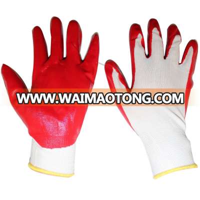 13G nitrile coated nylon gloves,working gloves/guantes de trabajo recubiertos de nitrilo