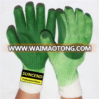 Heavy Duty Green Rubber Coated Gloves