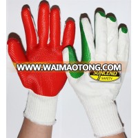 high quality 10g heavy duty rubber glove with cotton material inside